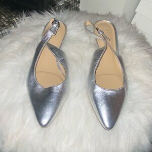 Naturalizer Silver Slingback Heels